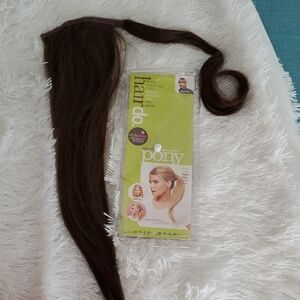 SLEEK CHESTNUT/LIGHT BROWN CLIP IN HAIR WRAP AROUND PONYTAIL